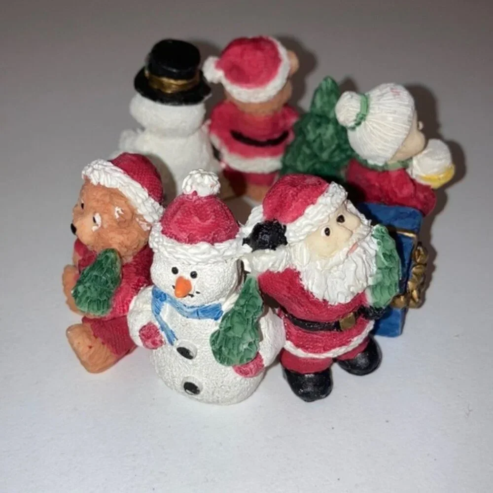 🎄✨ Set of 3 Ceramic Christmas Napkin Rings | 3” Diameter 🎅🎁